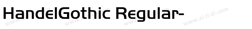 HandelGothic Regular字体转换